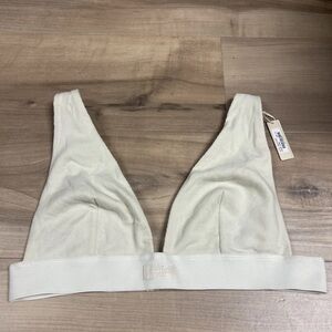 Skims By Kim K Cotton Plunge Bralette BR-PLG-0037 Bone Size 2X NWT Women’s Bra